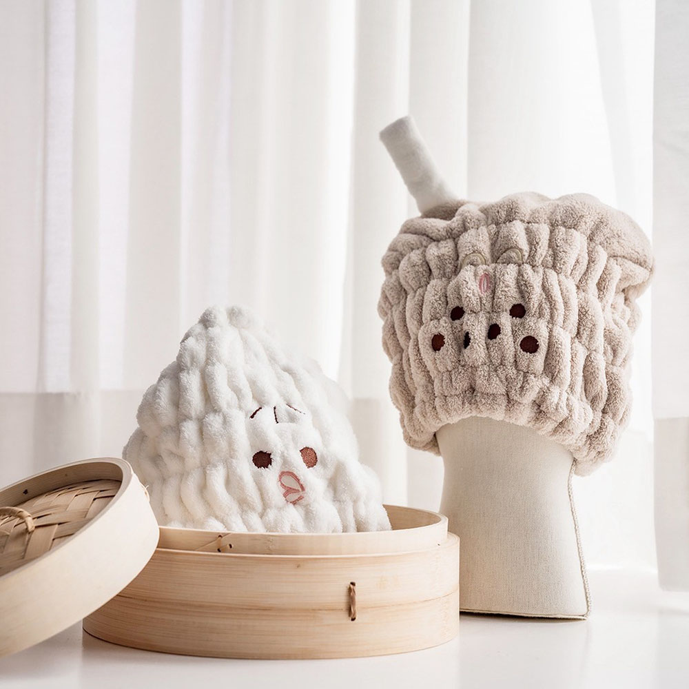 SANSO LIFE 美食系列超細纖維浴帽 小籠包